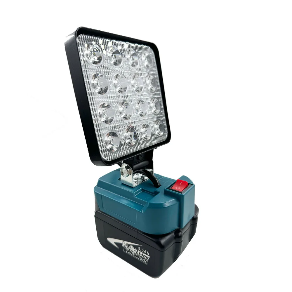 Luz LED de trabajo inalámbrica de 4 pulgadas para Makita, linterna con batería de iones de litio de 14,4 V-18V, linterna para exteriores, lámpara de