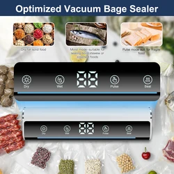 With Voice Prompt Vacuum Sealer Large Touch Screen bags Degasser Digital Display Time Home 110-220V Vacuum Packaging Machine