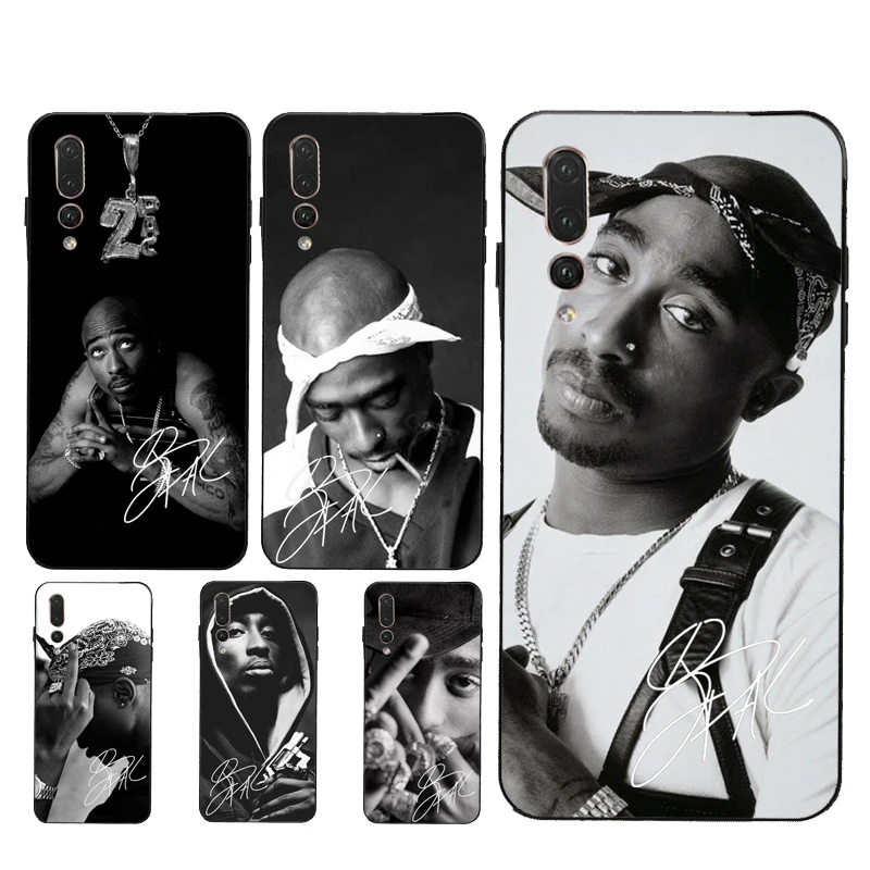 2Pac Tupac Shakur signed Rap Rapper Case For Huawei P30 P20 P40 Lite P Smart 2019 2021 Nova 5T Cover For Honor 50 Pro X7 X8 X9