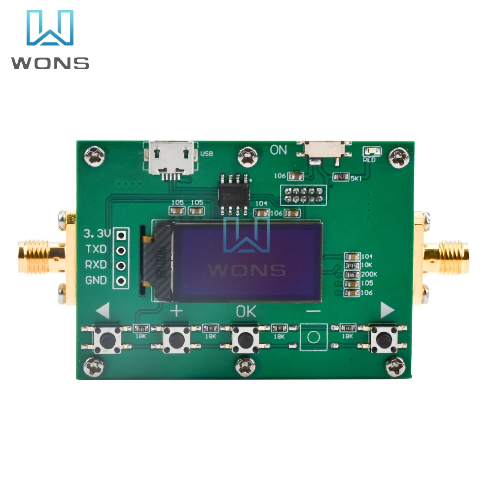 DC5V 6Ghz RF Digital Attenuator 30DB Step 0.25DB OLED Display CNC Pogrammable Attenuator Module Stable Reliable Performance