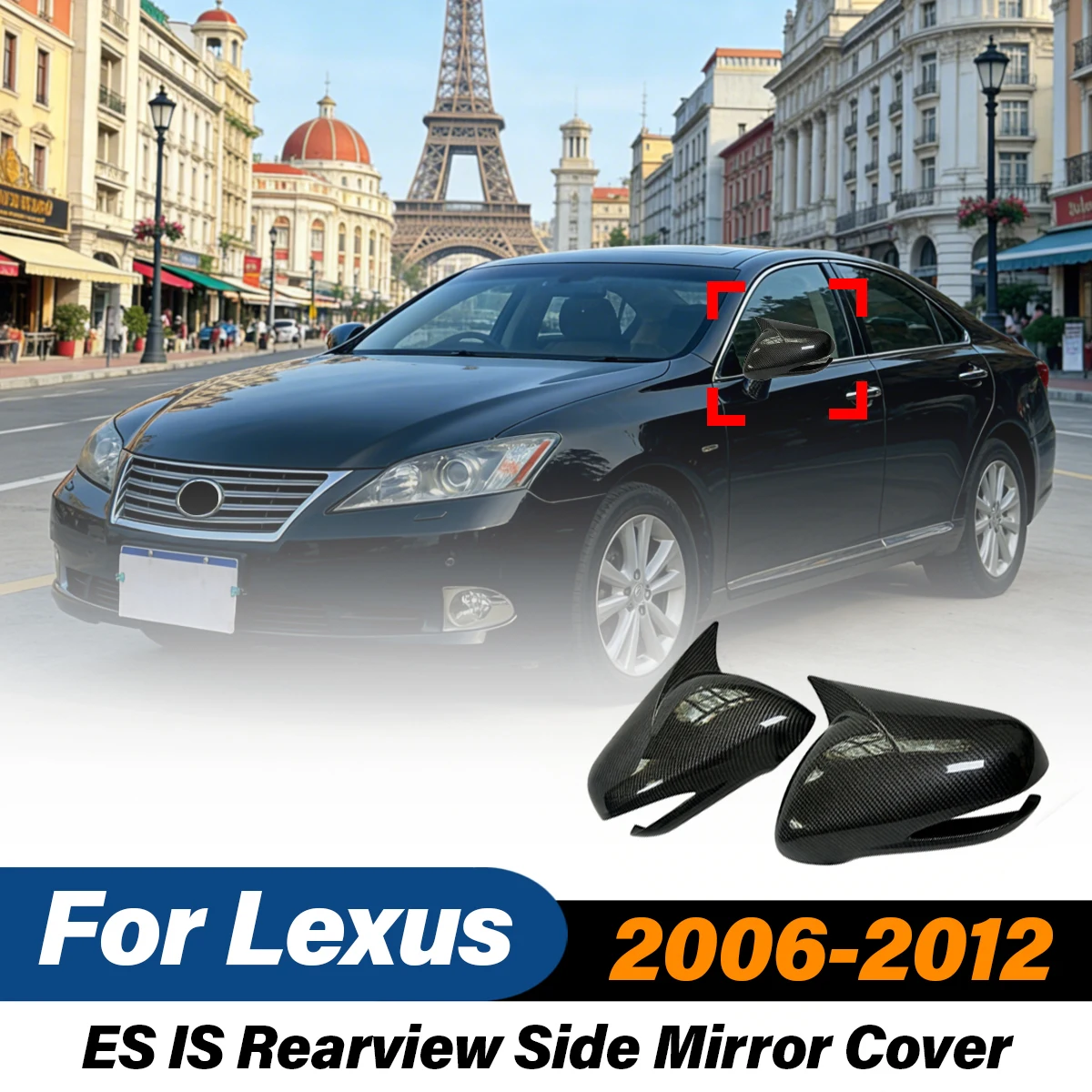 

For Lexus ES IS 2006 2007 2008 2009 2010 2011 2012 Rearview Side Mirror Cover Cap Rear View Mirror Shell Housing Car Body Kit