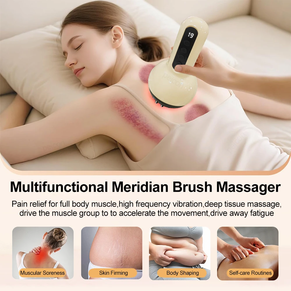 Electric Multifunctional Meridian Dredging and Scraping Device Cupping Massager Wireless Guasha Massager Body Shaping  ﻿ - Image 2