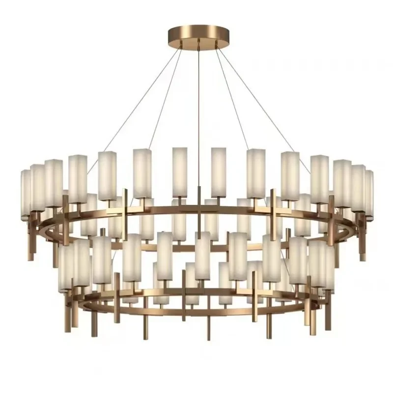 

New Chinese style living room chandelier Modern simple hotel Lobby Banquet hall Restaurant Box Room Villa Club chandelier
