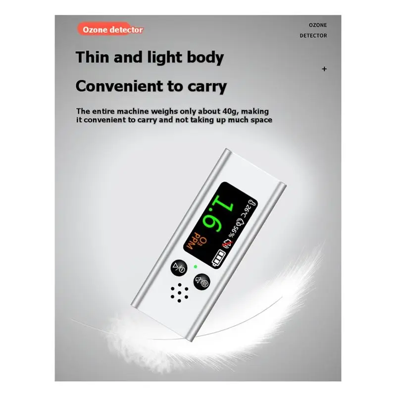 DT35 Air Quality O3 Gas USB Detector 3-In-1 Ozone Gas Temperature Humidity Tester Household O3 Monitor