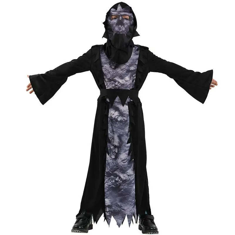 Halloween Kinderkostuum Heren Terror Skeleton Devil Set Prestatiekleding Ghost Outfit Etnisch Toneelkostuum