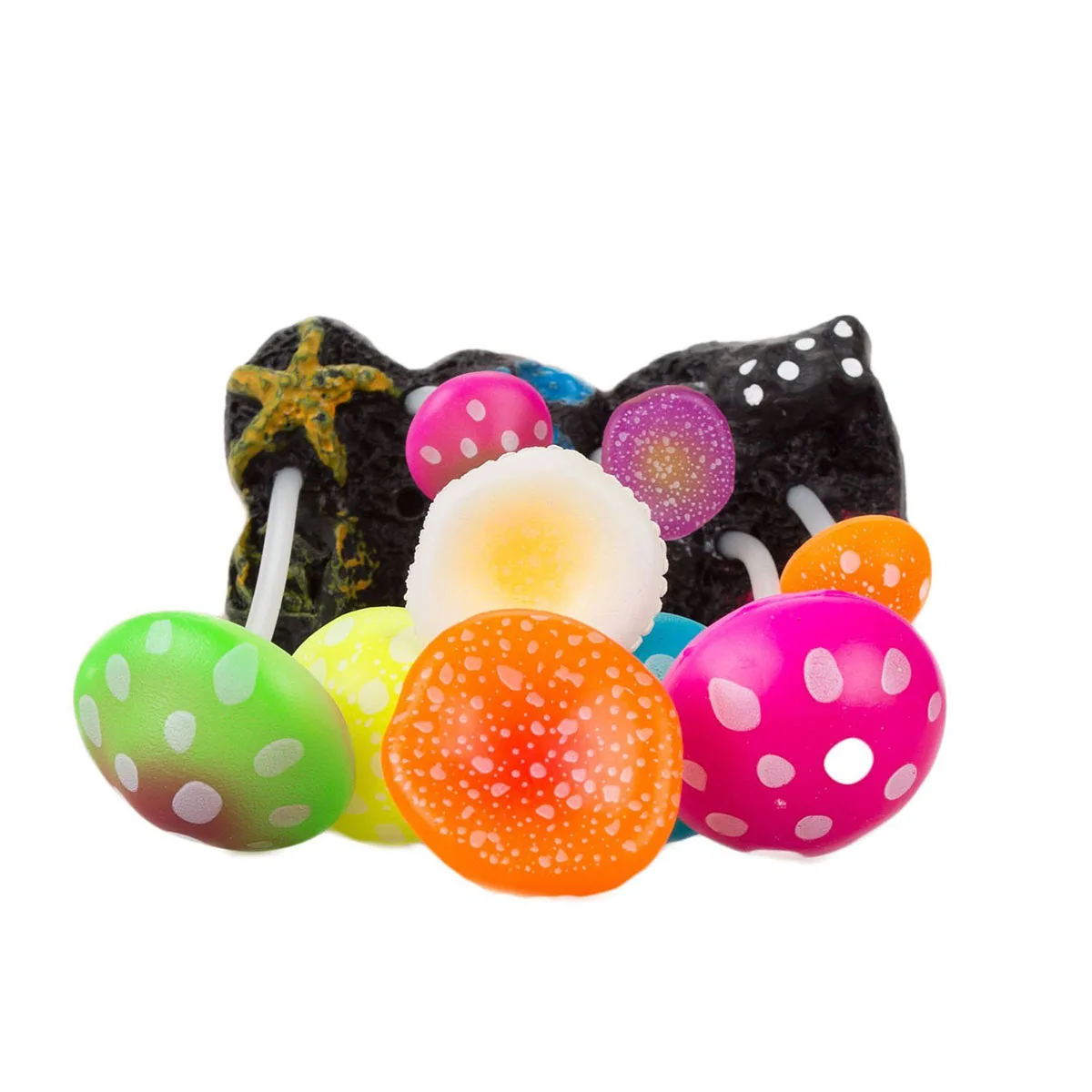 

Colorful Mushroom Decorations Decorative Items for Fish Tank Aquarium Plants Artificial