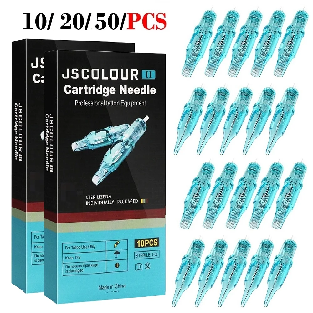 

10/20/50Pcs Tattoo Cartridge Needles RS RL RM M1 Makeup Permanent Safety Cartridges Disposable Tattoo Needle For Tattoo Machine