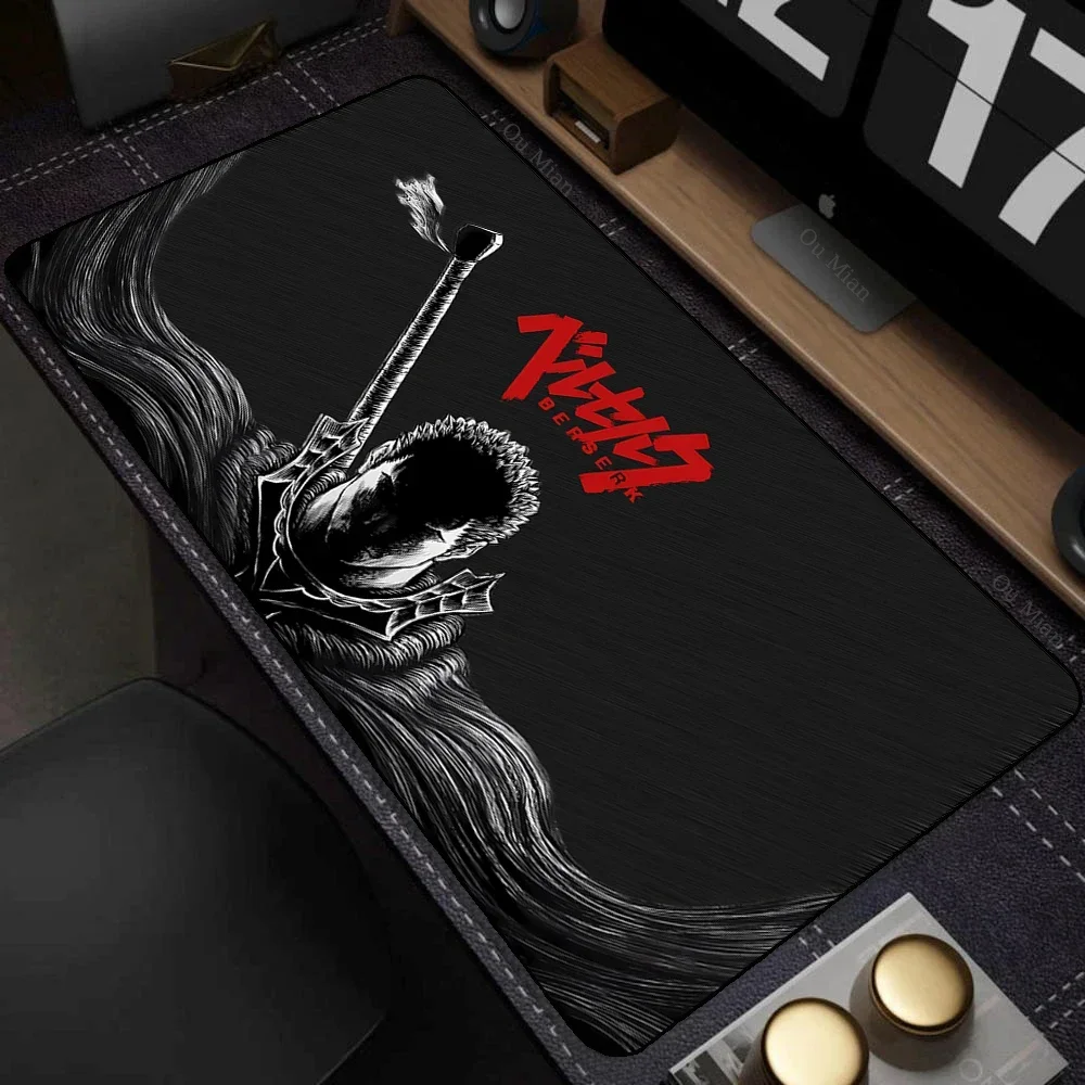 

2025Anime Berserk Mousepad Big Deskmat With Lockrand Office Pc Computer Accessories Mouse Pad Gaming Prime Gaming XXL Keyboard M