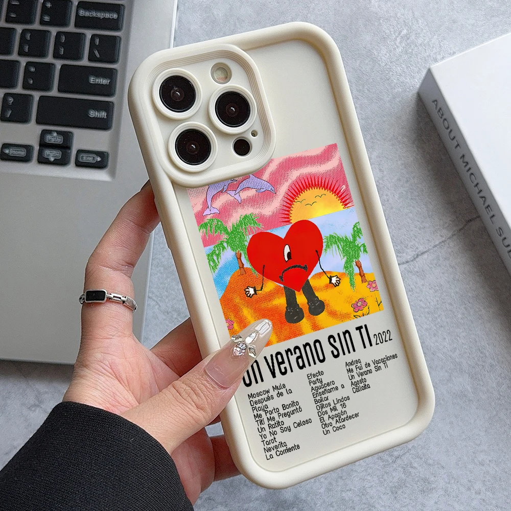 Bad Bunnys X100pre Phone Case for iPhone 16 15 14 Plus 13 12 Mini 11 Pro Max X Xs XR 8 7 Soft TPU Ladder Lens Protection Cover
