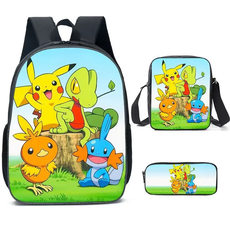 3-piece-set-pokemon-cartoon-school-bags-for-boys-girls-school-backpack-light-weight-durable-backpack-crossbody-bag-pencil-case