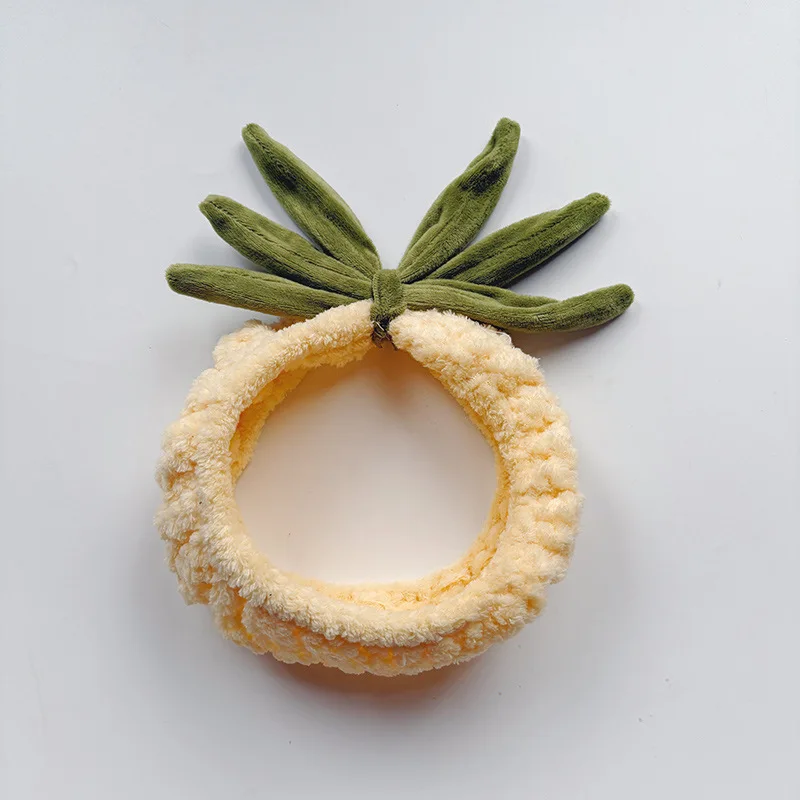 Diadema decorativa de peluche con cuerno para lavar la cara, toalla para el cabello
