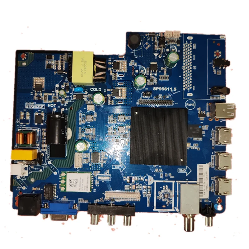 SP95611.5    SP956L11.71TP 50W 4-core WiFi network TV motherboard, tested, physical photo for 35--65v  200--600ma