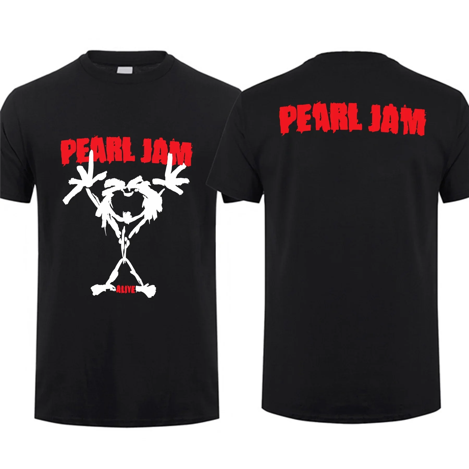 

Amazing Tees Men Pearl Jam Alive T Shirt Double-sided Casual Oversized T-shirt Male T-shirts Graphic Short Sleeve S-3XL