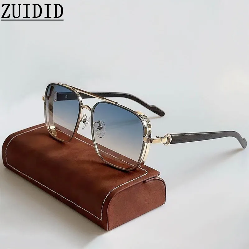 2023 lunettes De soleil pour hommes lunettes De soleil carrées femmes à la mode Luxe Vintage lunettes De mode rétro Steampunk nuances Gafas De Sol Hombre