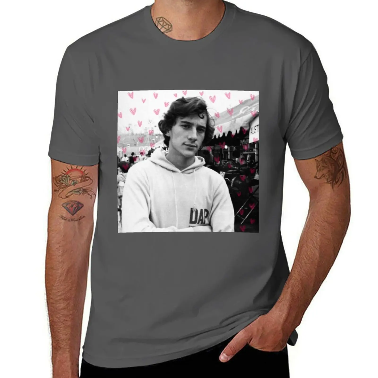 

Ayrton Senna heart print T-Shirt custom t-shirts plain tee shirts for men
