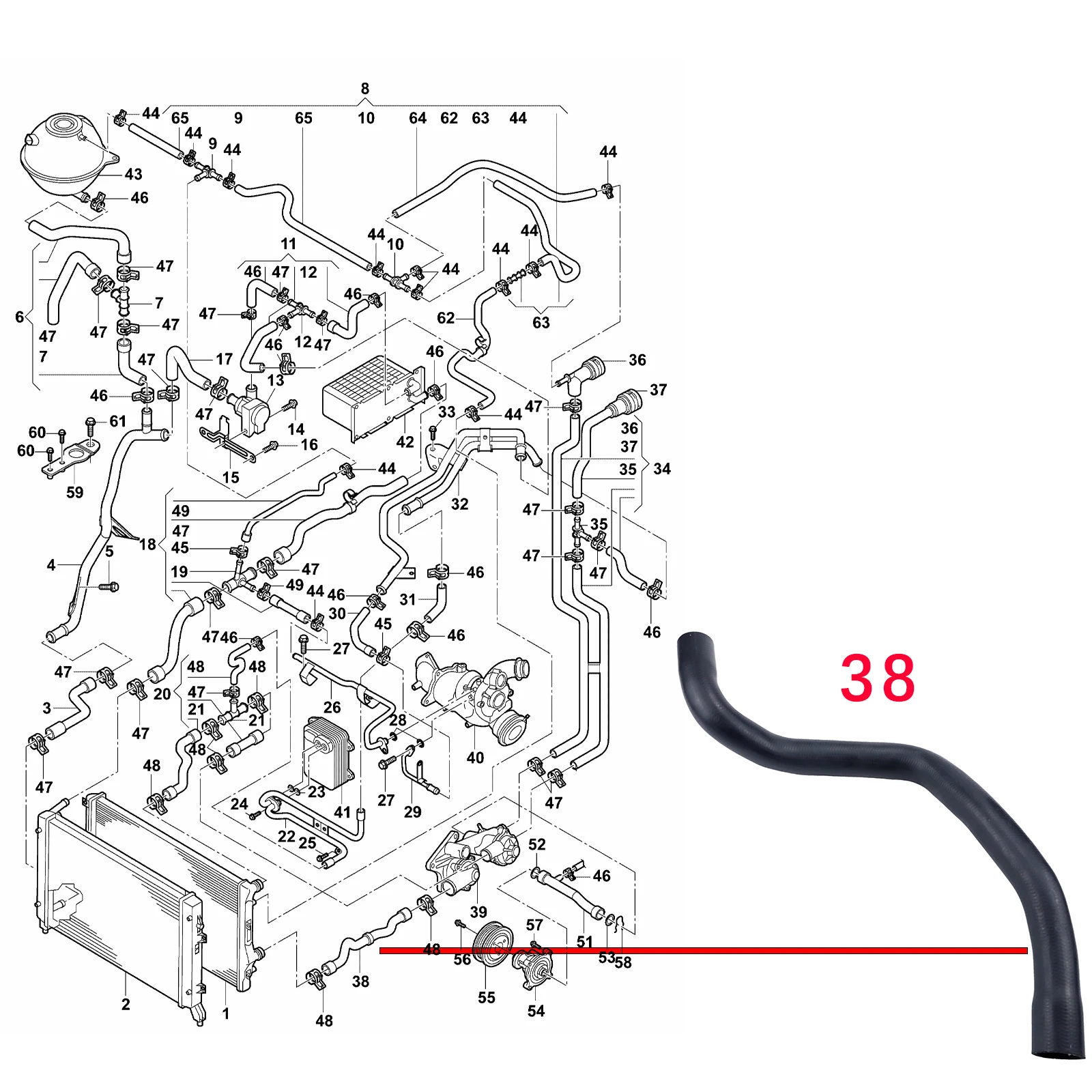

Car Transmission Cooler Hose For VW BORA 2010-2016 LAVIDA A4 2010-2014 1.4L 180121051D High-Quality Engine Cooling Accessories