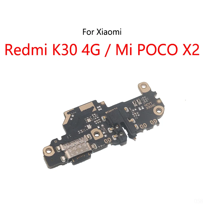 

10PCS For Xiaomi Redmi K30 4G / Mi POCO X2 Pocophone USB Charge Dock Port Socket Jack Connector Flex Cable Charging Board Module