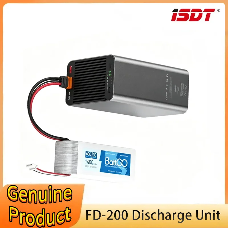 

ISDT FD-200 FD200 200W 25A Smart Control Discharger Wireless APP Lipo Discharger Fit 2s-8s Battery Current 5A 10A