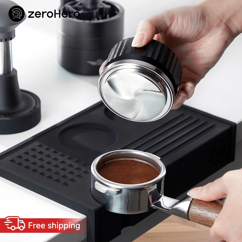 zeroHero Thor Espresso Distributor Pro 58.5mm 304 Steel Triple Vane Cyclone Base No Adjustment for Espresso Coffee Home Baristas