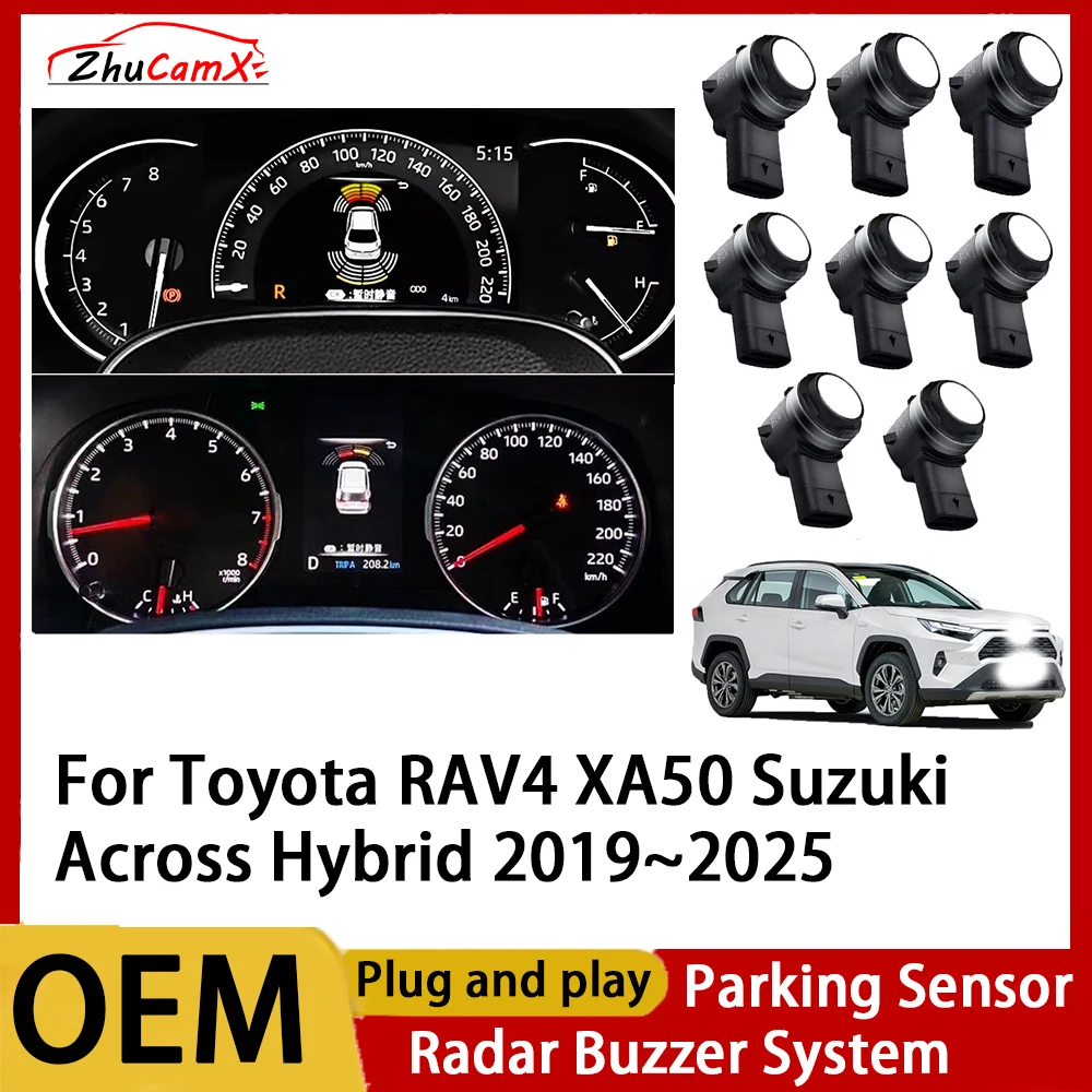 

ZhuCamX Front Rear Parking Sensor Assistance Backup Radar Buzzer System for Toyota RAV4 XA50 Suzuki Across Hybrid 2019~2025