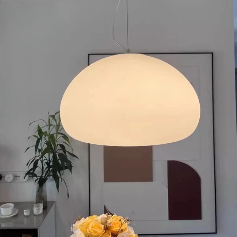 

Датская люстра из белого стекла в форме облака, кремовая, в японском стиле, простая современная, для спальни, кабинета, прикроватная, для ресторана, в форме капли воды