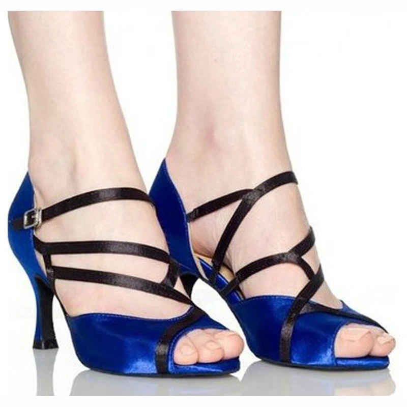 

New Women Professional Party Ballroom Latin Tango Jazz Modern Salsa Dance Heels Shoes Ladies Satin Dancing Heeled Sandals Shoes
