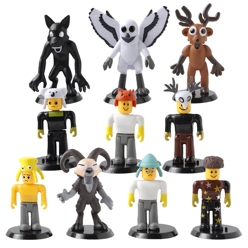 99 notti nella foresta Figure Figure Figurine Gufo Capra Lupo Cervo 99 notti nella foresta Figurine Giocattolo di plastica Regalo