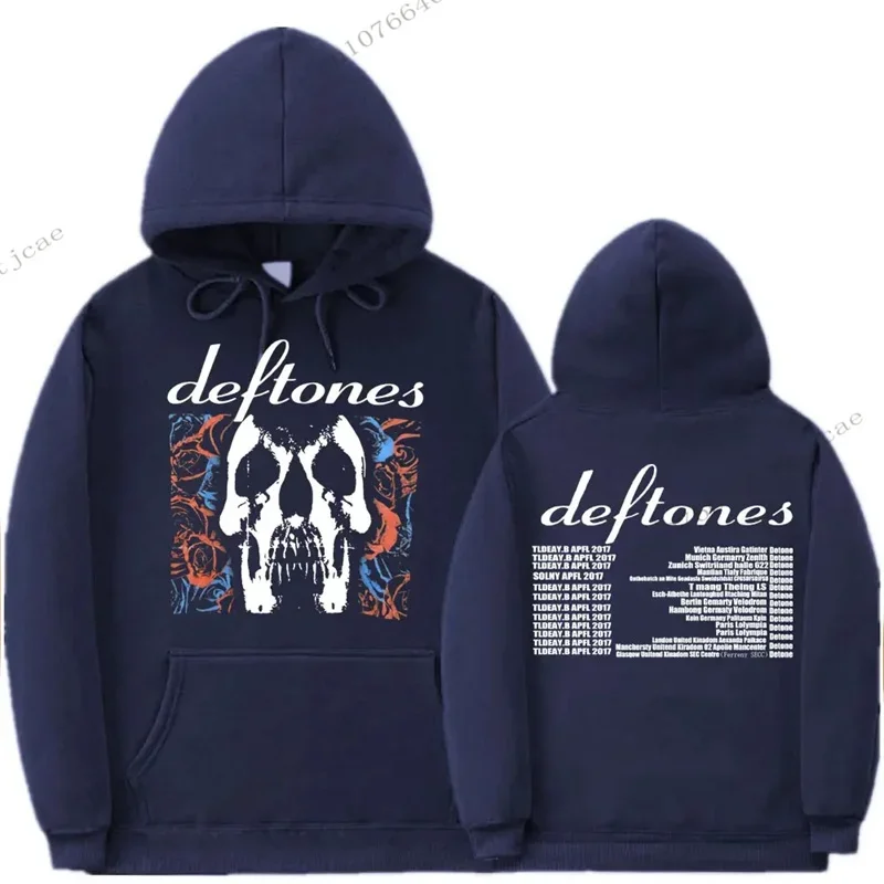 New Deftones Band Album Alternative Rock Hoodie Skull Print Women Fashion Gothic Men Sweatshirt Fleece Vintage Oversized Hoodies