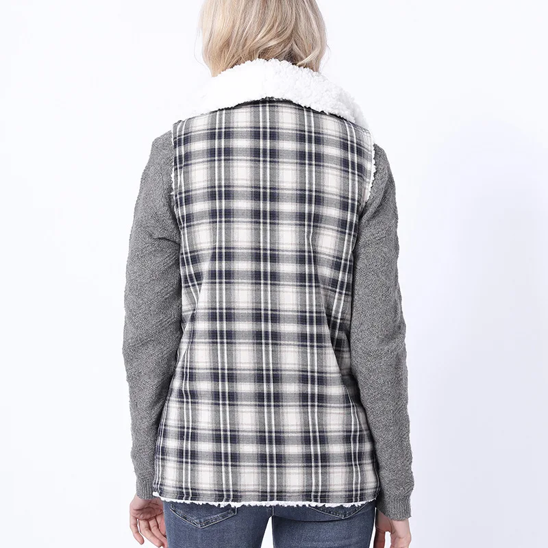 Foreign Trade Europe, America Autumn and Winter Women's Clothing New Imitation Lamb Wool Vest Top Solid Color Temperament Versat