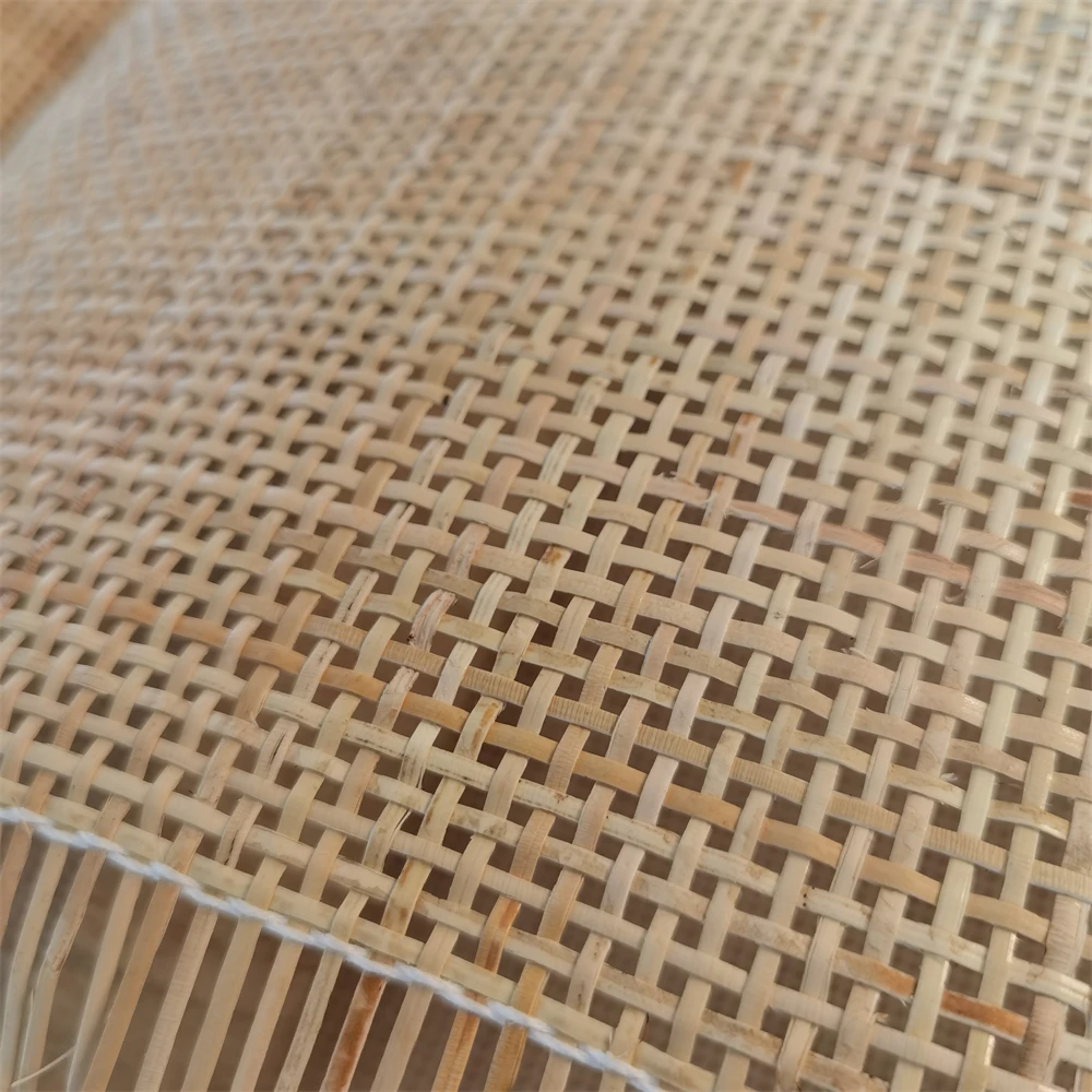 50/55CM Wide 2.6-3.8 Meters Checkered Natural Rattan Cane Webbing Roll Real Rattan Sheets For Diy Furniture Material Accessories