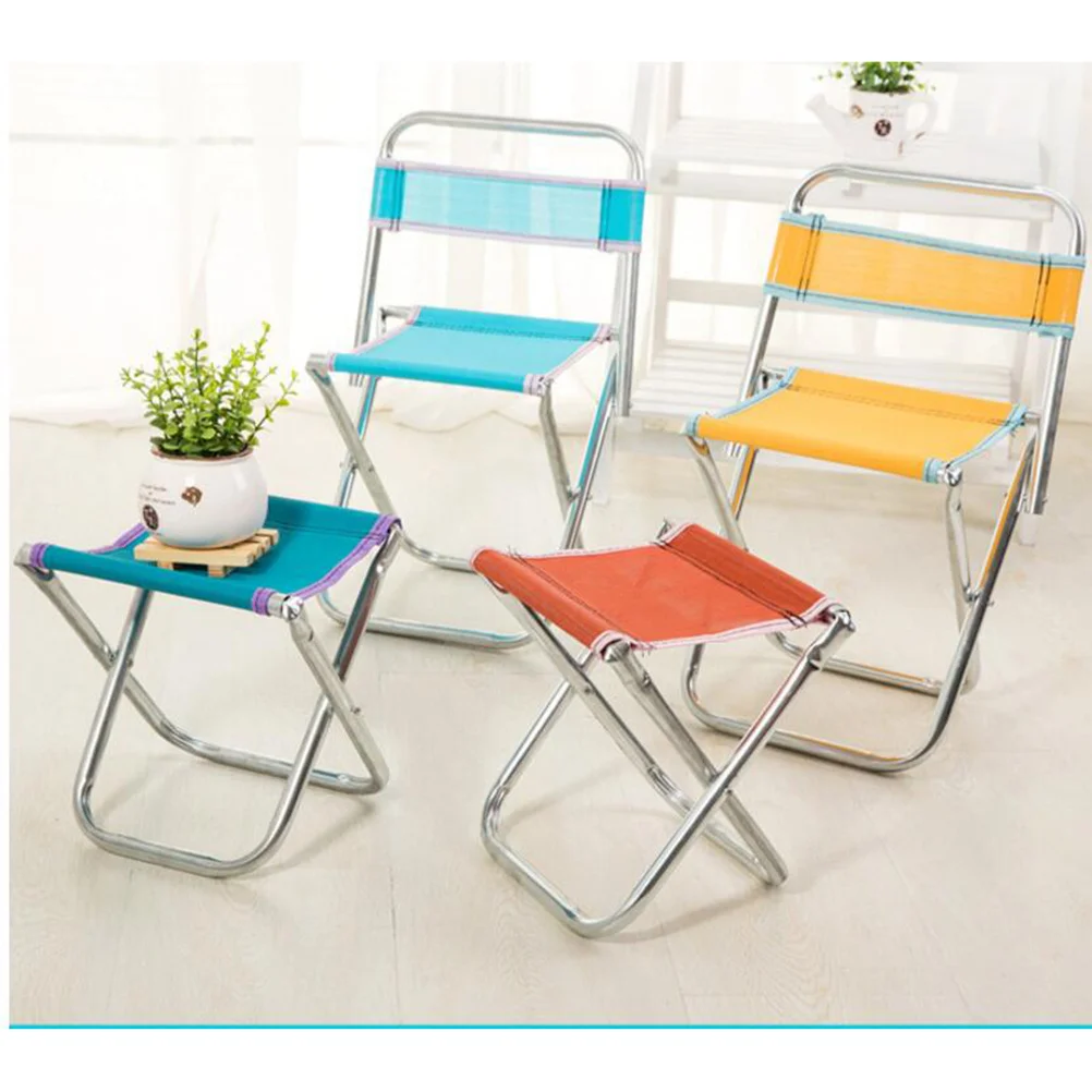 

Folding Stool Outdoor Compact Lightweight Portable Chair for Camping Fishing Traveling Beach Random Color Folding Stool