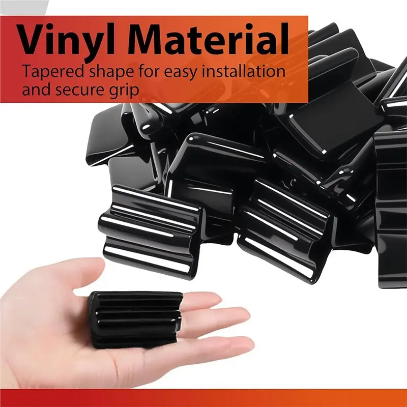 LNHF Topper per pali a T in vinile 50 pezzi, tappi per pali a T sicuri, tappi per pali a T di sicurezza, tappi per pali a T di sicurezza neri