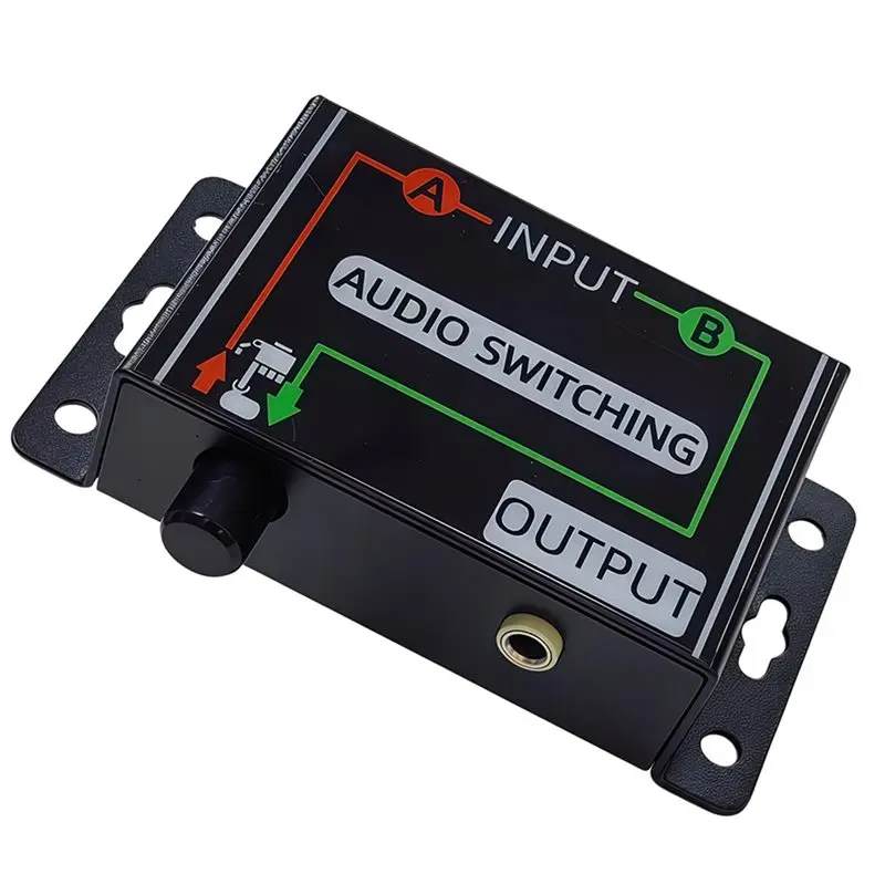 B27B Audio Signal Converter 3.5Mm 2-Input 1-Output Switcher Auxiliary Headphone Support Bidirectional Switching Aux