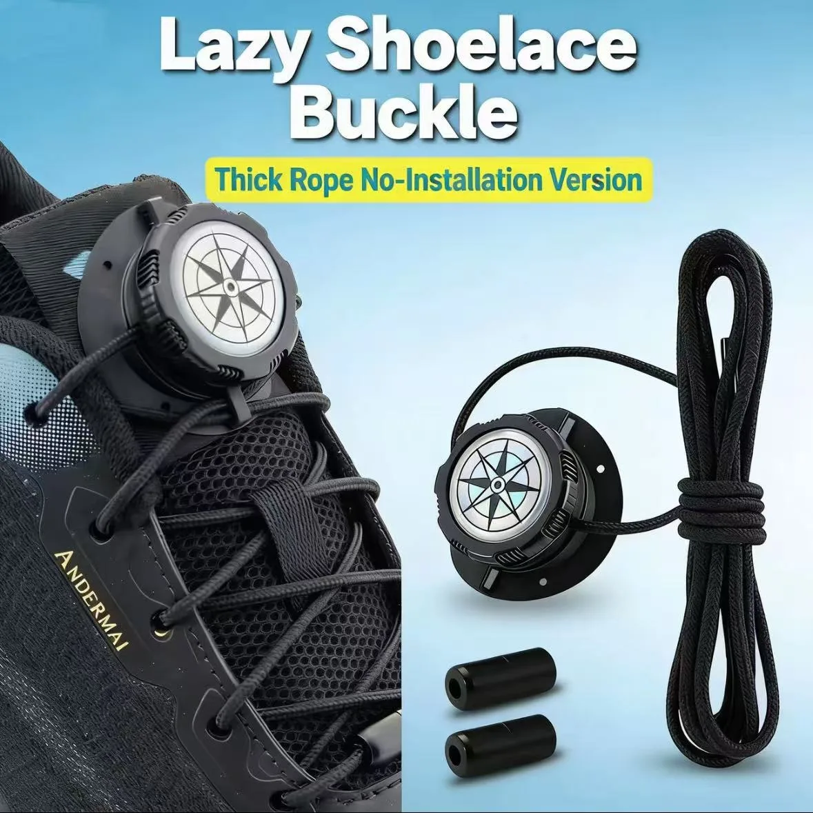 1 Pair of Sports Shoe Laces, Lace-free Swivel Buckle for Men and Women, Casual Lazy Shoes, Lace Accessories, Sports Shoe Laces
