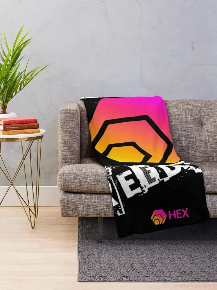 HEX CryptocurrencyHex Crypto Throw Blanket Custom Plush wednesday Blankets