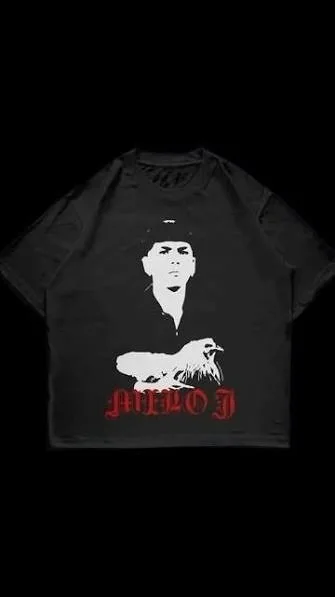 Milo J Merch Tee Unisex T-shirt Men Short Sleeve Tee Causal Tops Clothes Female Y2K Tops