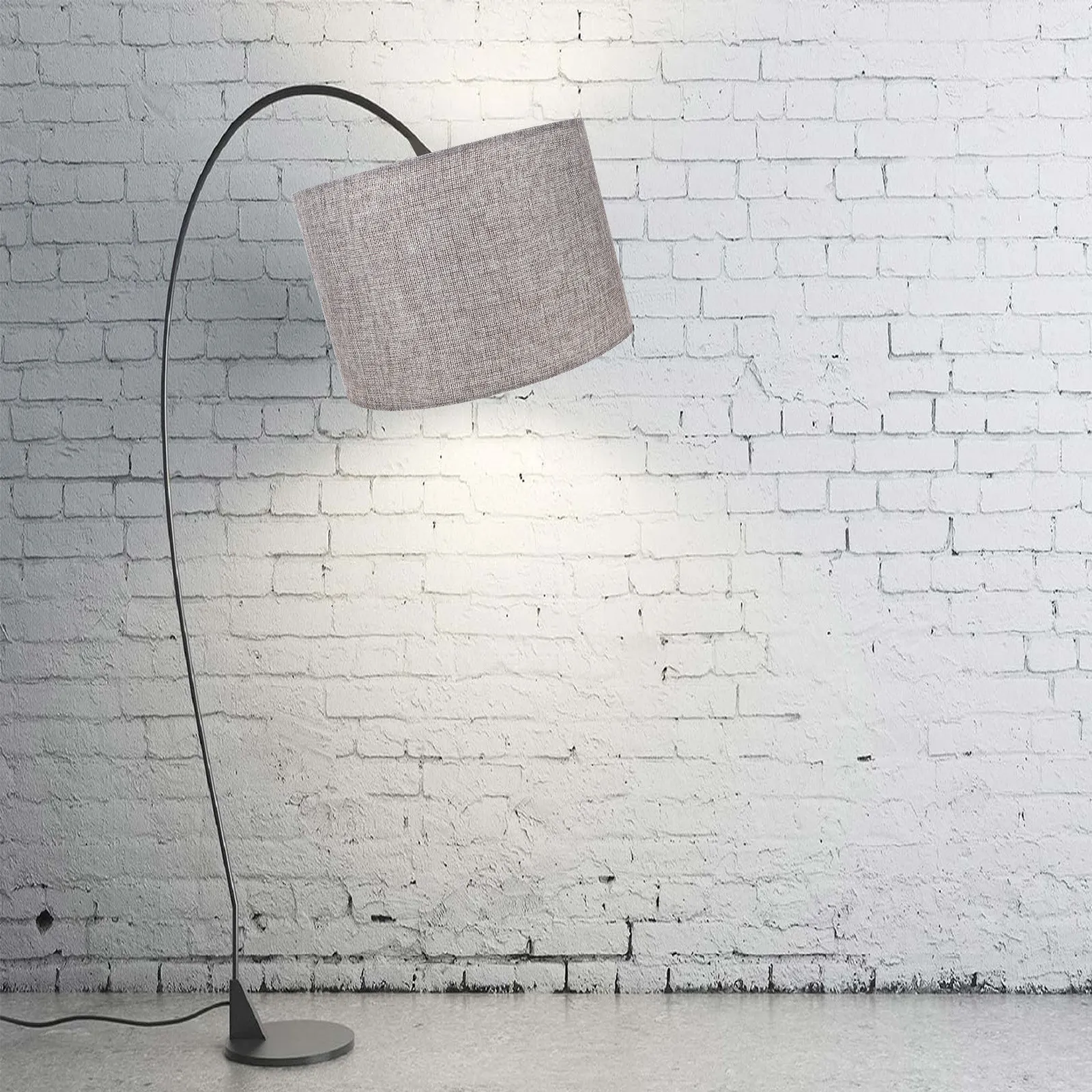 

Цилиндрический тканевый абажур для лампы, металлический, в деревенском стиле, для спальни, гостиной, настольной или напольной лампы, сменный плафон E27