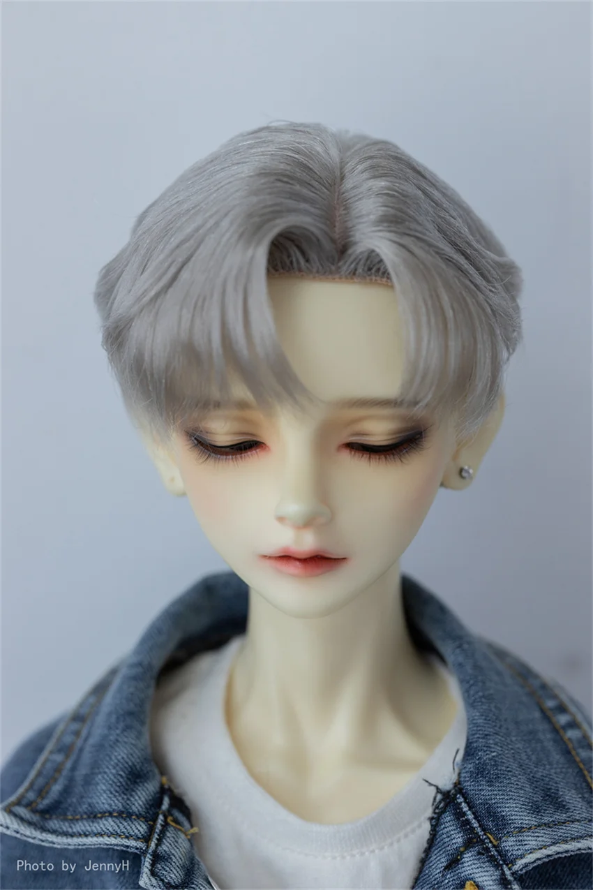 

BJD wig 3 points, 4 points milk silk forehead hand hook side part short hair styling hair 1/3&1/4 doll accessories