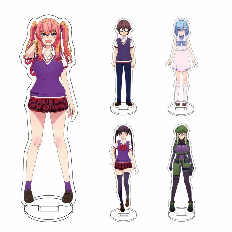 ¡Anime Kakushita de 16cm! Makina-san!! Iwagi Makina Akutsu Eita ​ Molly Mae Cosplay soporte placa figura de dibujos animados personaje modelo Prop