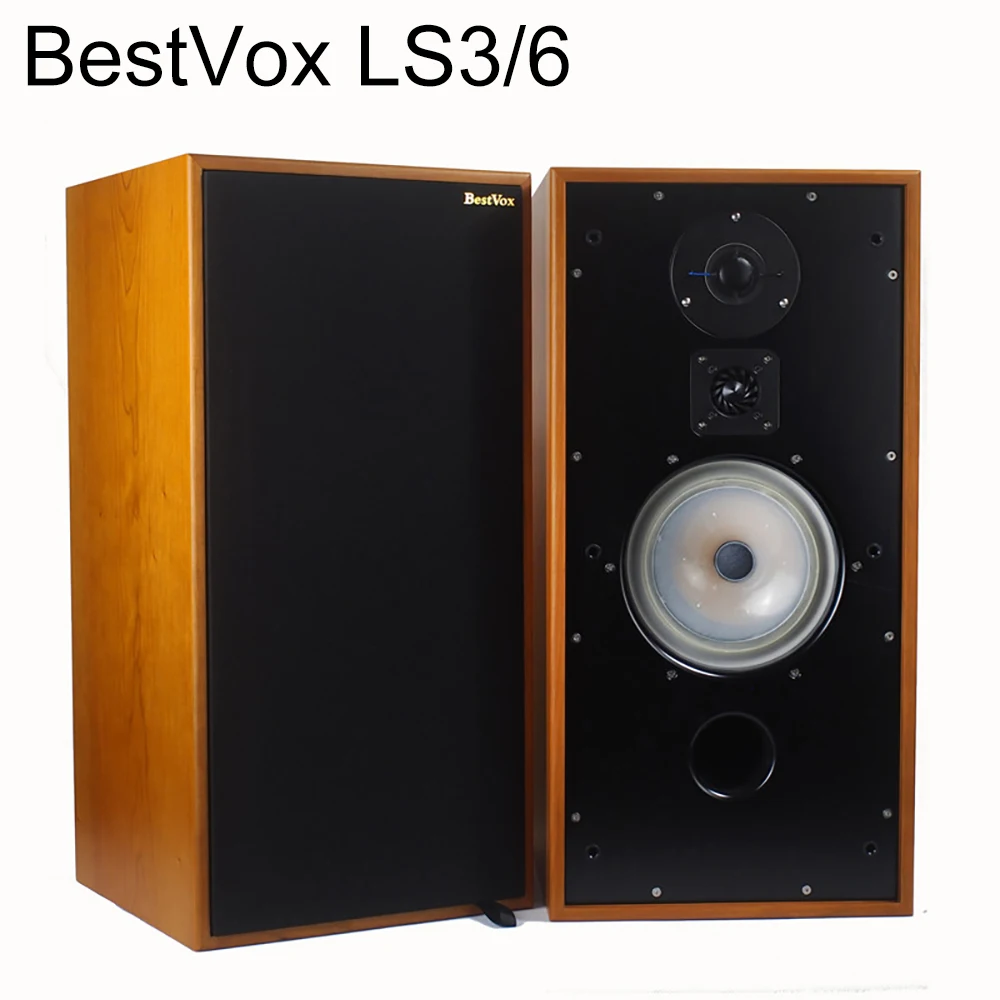 BestVox LS3/6 Speaker 8 Inch Bookshelf Speaker Three-Way Passive Speaker 88dB 60W HiFi Home Audio Sound Amplifier