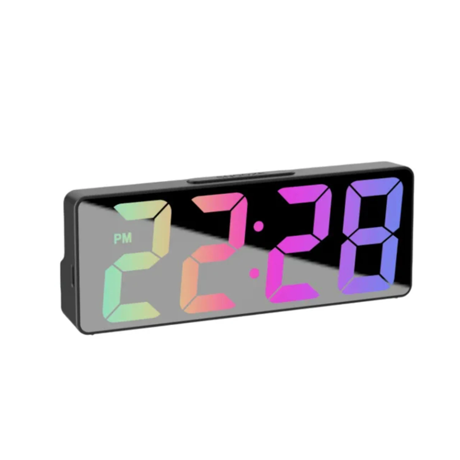 

Voice Control Digital Alarm Clock Temperature Date 2 Alarm Snooze Night Table Clock 12/24H USB Plug-in Always On Clock