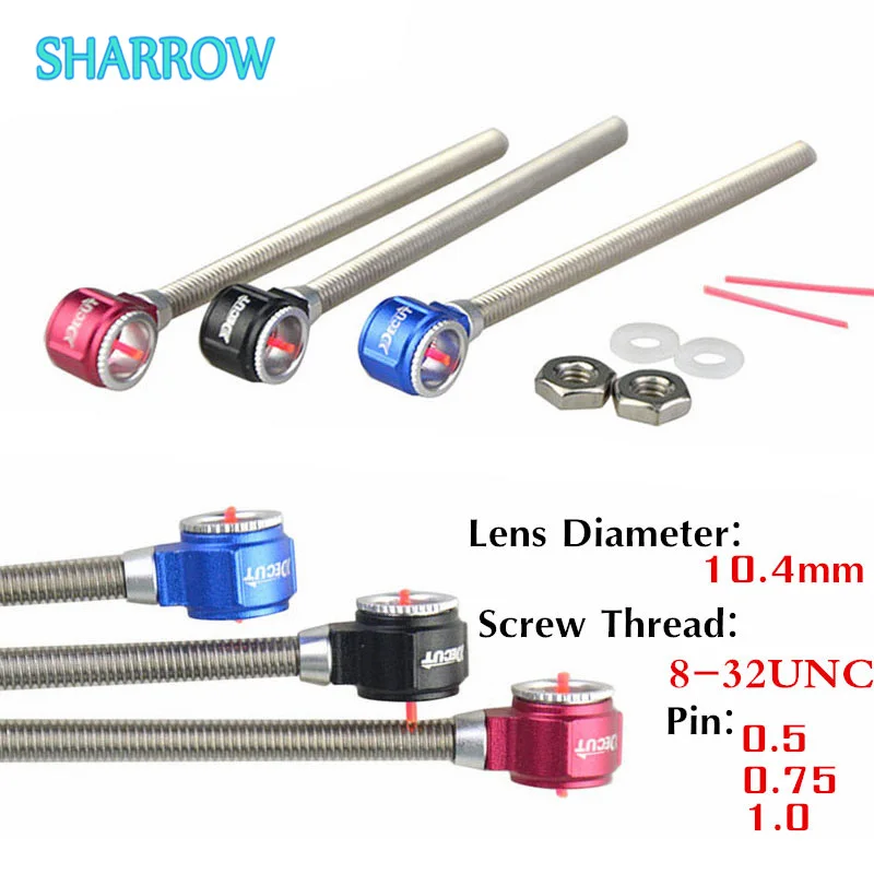 1Pc Archery Recurve โบว์ขอบเขต Pin 1.0 /0.75 /0.5 Optical 8-32UNC สถานที่ท่องเที่ยวสำหรับยิงอุปกรณ์การฝึกอบรม