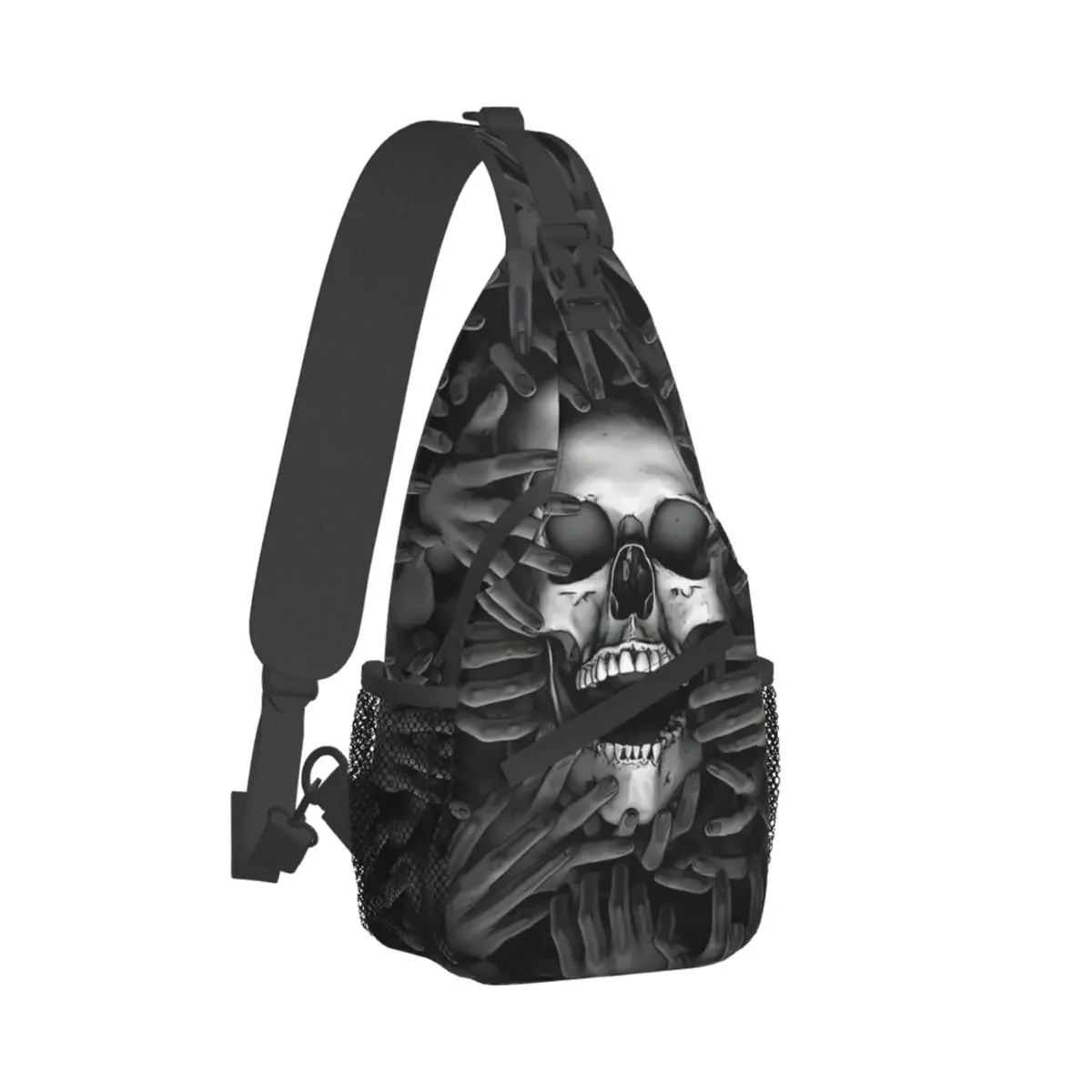 

Skulls Hands Crossbody Chest Bags Pockets Travel Pack Messenger Sports Teens Shoulder Bag Unisex