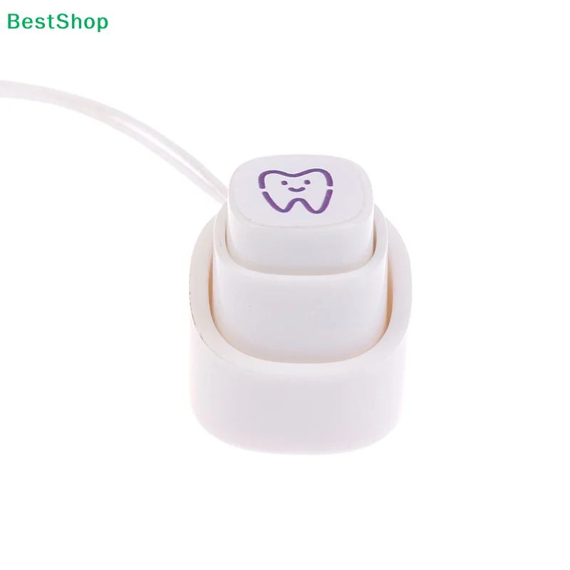 ♥Cute Tooth Icon Single-Button Stamp - 10mm Mini Self-Inking Stamper for Diary, Planner & Journal Decoration
