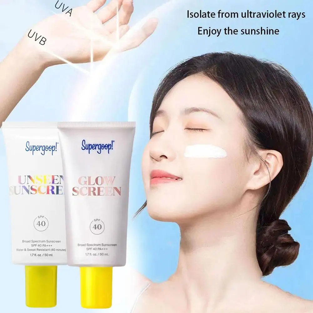 Unsichtbare Creme Breit spektrum spf40 Sonnenschutz Gesicht Primer-lang anhaltende wasserdichte Make-up Basis creme für weiche Schönheit Gesundheit