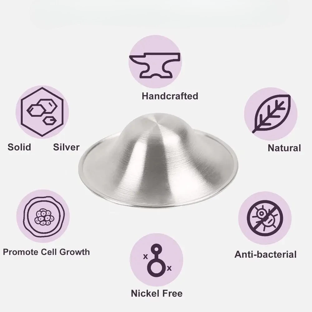 Hot Soothing Nipple Shields Silver Healing Essentials Original Easy To Use Nipple Covers Breastfeeding for Any Mum Tool