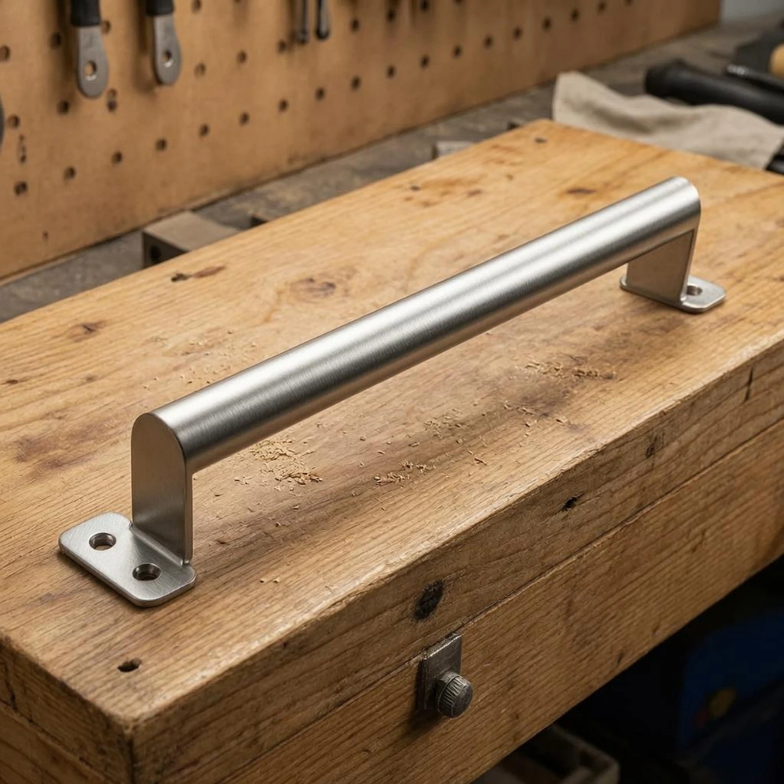 Folding Pull Handle 2-Hole Mounting Stainless Steel Pull Handle Hardware Accessory 15 Mm Cylindrical Bar