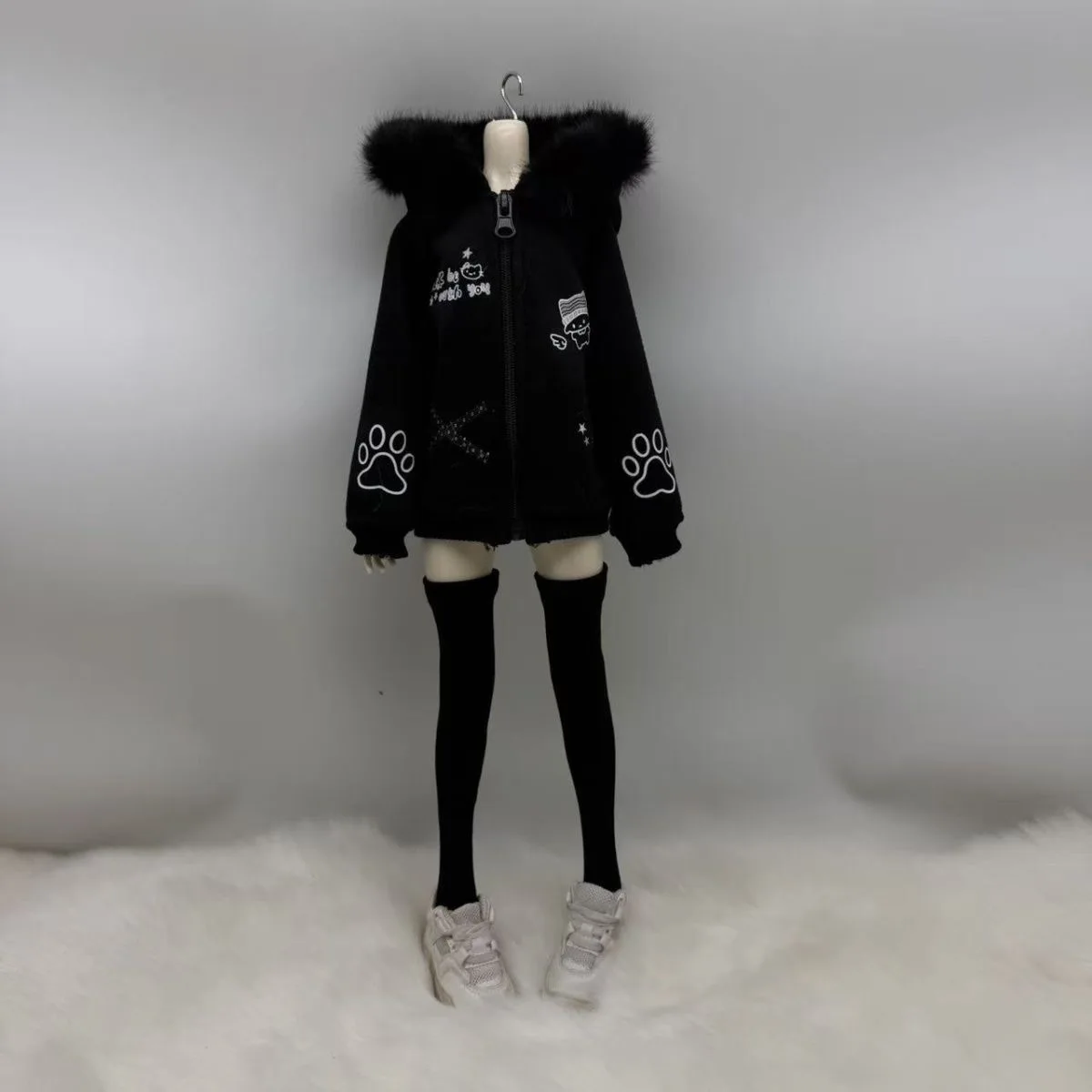 

BJD doll clothes suitable for 1/4 1/6 size mddmsd Cute sweatshirt pants clothing set doll accessories (2 points)
