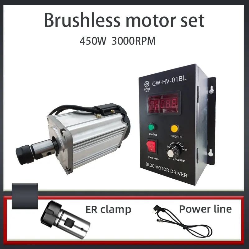 110 فولت/220 فولت 450 واط 3000 دورة في الدقيقة آلة الحفر المغزل فرش السيارات تبريد الهواء باستخدام الحاسب الآلي المغزل موتور تيار مباشر آلة الحفر ER16 أو ER20 #1