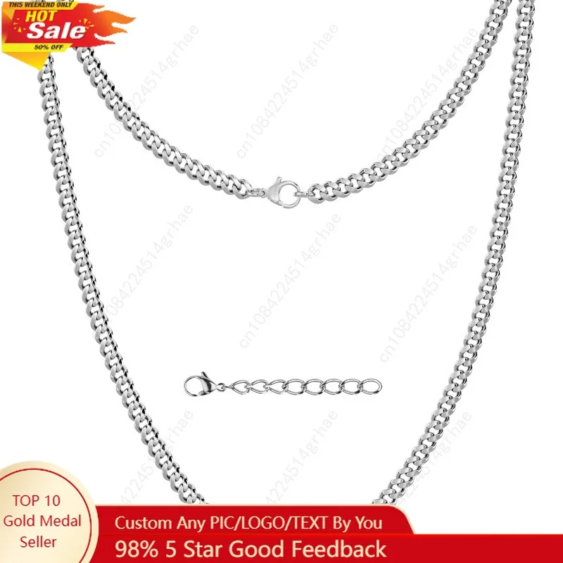 

Silvadore Gold/Silver Chain for Men Necklace (2/4/6mm) - Stainless Steel Cuban Link Chain for Men (18K/925 Plated) - Thin, Non-T